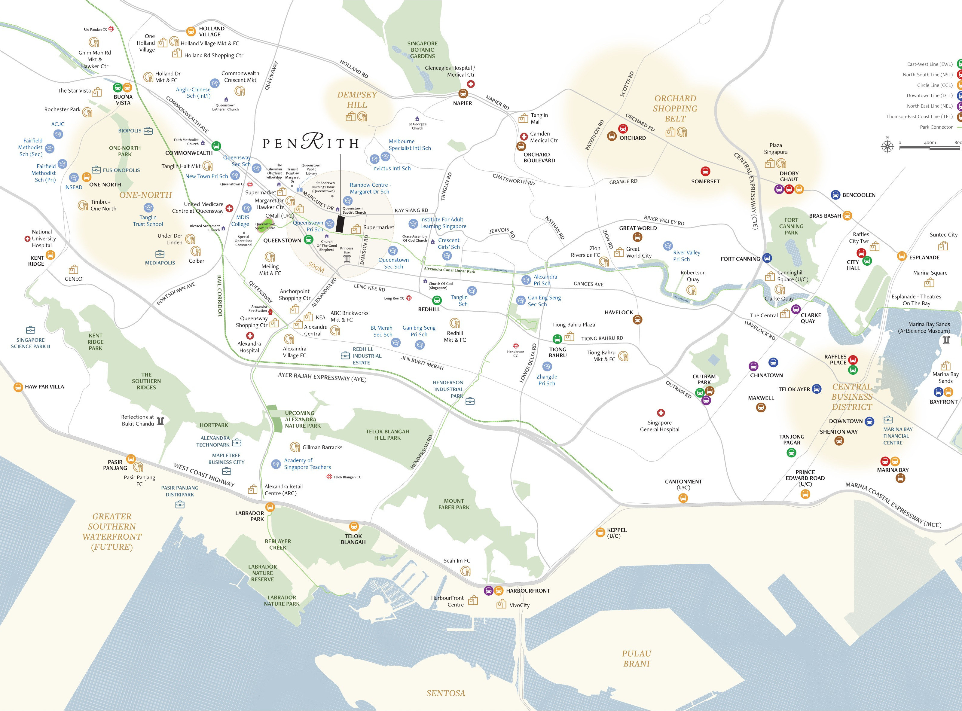 Penrith location and connectivity map